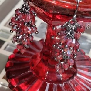 Vintage Deep Red Dangle earrings